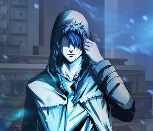 Aesthetic Anime Boy Icon Blue Lights Wallpaper