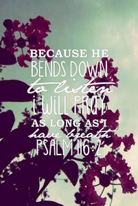 Aesthetic Bible Verse Psalms 116:2 aesthetic bible verse wallpaper