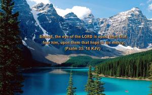 Aesthetic Bible Verse Psalms 33:18 aesthetic bible verse wallpaper