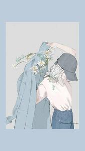 Aesthetic Blue Cool Girl Cartoon cool girl cartoon wallpaper