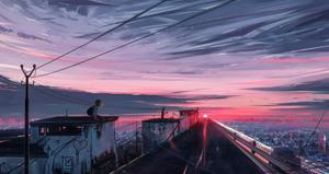 Aesthetic Computer 4k Sunset Road aesthetic computer 4k wallpaper