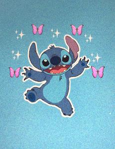 Aesthetic Cute Stitch Pink Butterflies cute stitch wallpaper