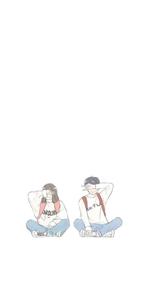 Aesthetic Drawing Of Sitting Couple aesthetic drawings wallpaper