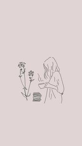 Aesthetic Girl Outline Art aesthetic girl wallpaper