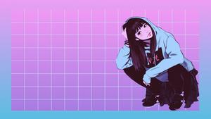 Aesthetic Girl Pink Grid aesthetic girl wallpaper