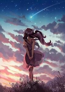 Aesthetic Girl Shooting Star aesthetic girl wallpaper