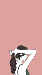 Aesthetic Girl Tying Hair aesthetic girl wallpaper