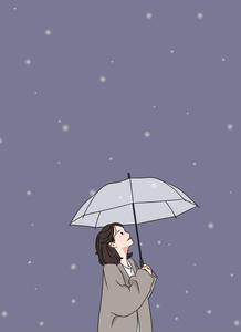 Aesthetic Girl With Umbrella aesthetic girl wallpaper