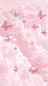 Aesthetic Girly Clouds And Butterflies aesthetic girly wallpaper