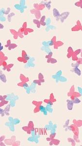 Aesthetic Girly Multicolored Butterflies aesthetic girly wallpaper