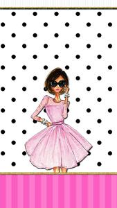 Aesthetic Girly Polka Dot Fashion aesthetic girly wallpaper