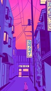Aesthetic Girly Vaporwave Alley aesthetic girly wallpaper