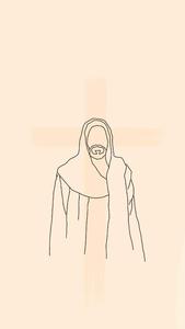 Aesthetic Jesus Drawing On Parchment aesthetic jesus wallpaper