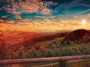 Aesthetic Ombre Landscape Desktop 4K desktop 4k wallpaper