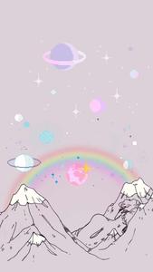 Aesthetic Phone Background: A Dreamy Pastel Sky with Fluffy Clouds aesthetic phone wallpaper
