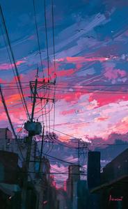Aesthetic Phone Electric Post aesthetic phone wallpaper