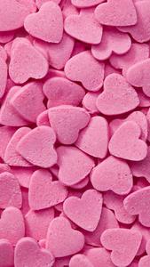 Aesthetic Pink iPhone Candy Hearts aesthetic pink iphone wallpaper