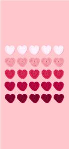 Aesthetic Pink iPhone Embroidered Hearts aesthetic pink iphone wallpaper