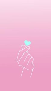 Aesthetic Pink iPhone Finger Heart aesthetic pink iphone wallpaper