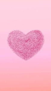 Aesthetic Pink iPhone Fluffy Heart aesthetic pink iphone wallpaper