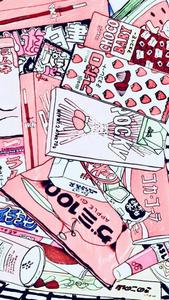 Aesthetic Pink iPhone Japanese Snacks aesthetic pink iphone wallpaper