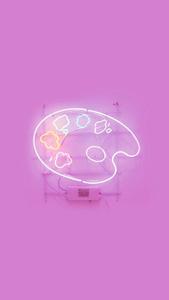 Aesthetic Pink iPhone Neon Palette aesthetic pink iphone wallpaper