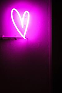 Aesthetic Pink iPhone Neon Pink Heart aesthetic pink iphone wallpaper