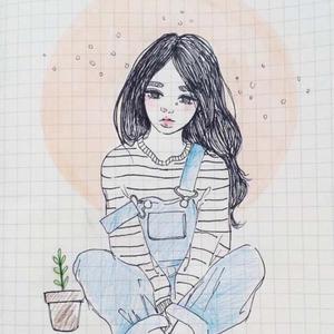 Aesthetic sketch of a pink flower aesthetic drawings wallpaper