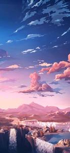 Aesthetic Sunset and Mountains aesthetic phone wallpaper