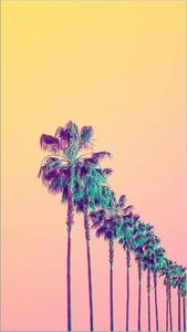 Aesthetic Yellow Vibes Palm Trees aesthetic wallpaper
