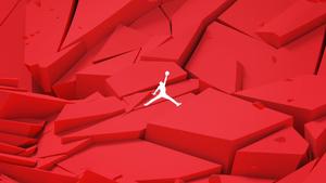 Air Jordan Abstract Red Shapes air jordan wallpaper
