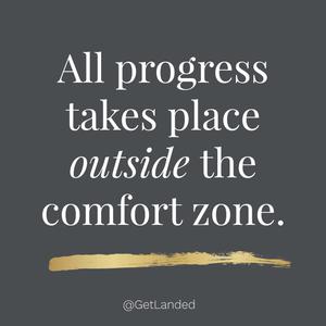 all progress takes place outside the comfort zone motivational wallpaper