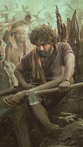 Allu Arjun HD Holding An Axe allu arjun hd wallpaper