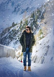 Allu Arjun HD Winter Snow allu arjun hd wallpaper
