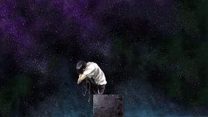 Alone Boy Anime Starry Dark Sky Picture alone boy wallpaper