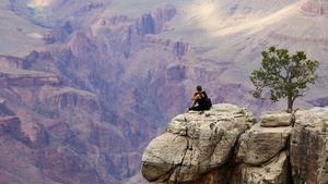 Alone Boy On A Cliff alone boy wallpaper