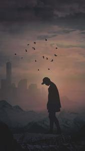 Alone Boy Silhouette Artwork Picture alone boy wallpaper