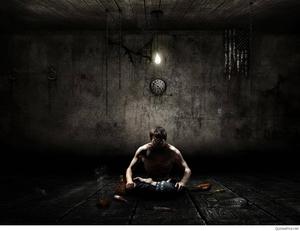 Alone Boy Sitting Inside The Jail alone boy wallpaper