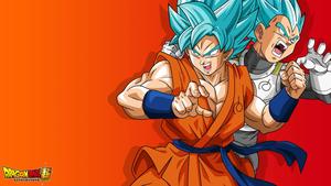 Alt "Goku and Vegeta are ready for a fight in Dragon Ball Super" dragon ball super wallpaper