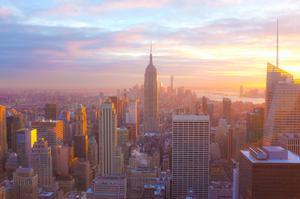 Amazing Sunset Over The Empire State Building new york city wallpaper