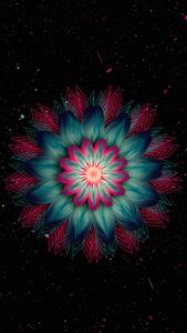 Amoled Flower Mandala amoled wallpaper