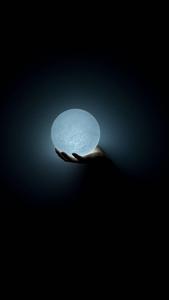 Amoled Glowing Light Ball amoled wallpaper