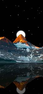 Amoled Mountainside Lake Art amoled wallpaper