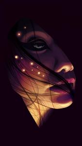 Amoled Woman Face amoled wallpaper