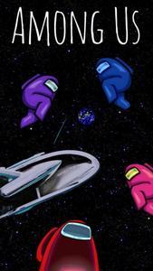 among us - a spaceship with a spaceship Wallpaper