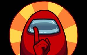 Among Us Impostor With Silence Gesture Picture Wallpaper