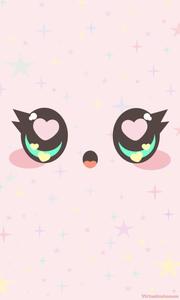 An adorable Kawaii pink female animal smiling kawaii wallpaper