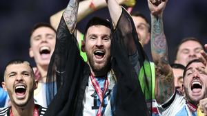 An amazing moment for soccer superstar Lionel Messi as he celebrates his win during a football match messi wallpaper