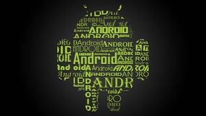 An Android Robot Inscribed With Calligraphy android wallpaper
