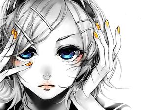 An Anime Girl in White Kimono anime girl wallpaper